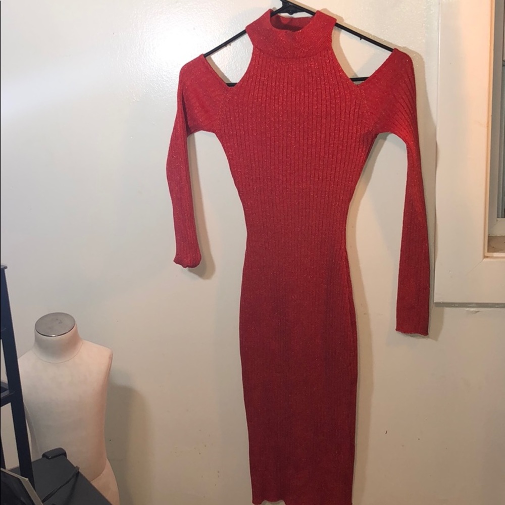 🎈ladies Red  glitter holiday / Christmas dress🎈